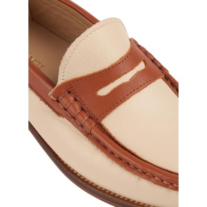 Solaris Tan & Natural Leather Penny Slot Tuxe Loafer
